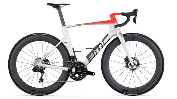 BMC Teammachine R 01 TWO Arctic Silver / Neon Red 61