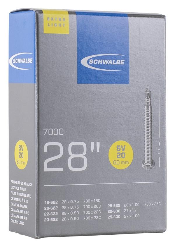 Schwalbe Schlauch SV20 28" 18/25-622/630 Prestaventil 60 mm  Produktbild 1