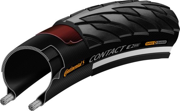 Continental Pneu Contact II 700x32C Starr mit Reflexstreifen black  Produktbild 1