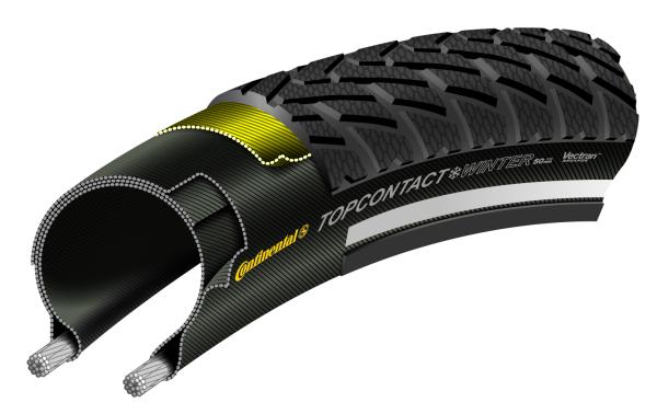 Continental Pneu TopContact Winter II Premium 700x35C Falt mit Reflexstreifen black  Produktbild 1