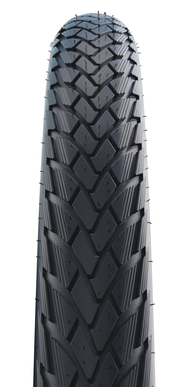Schwalbe Pneu Green Marathon 700x25C GG Starr mit Reflexstreifen black  Produktbild 1