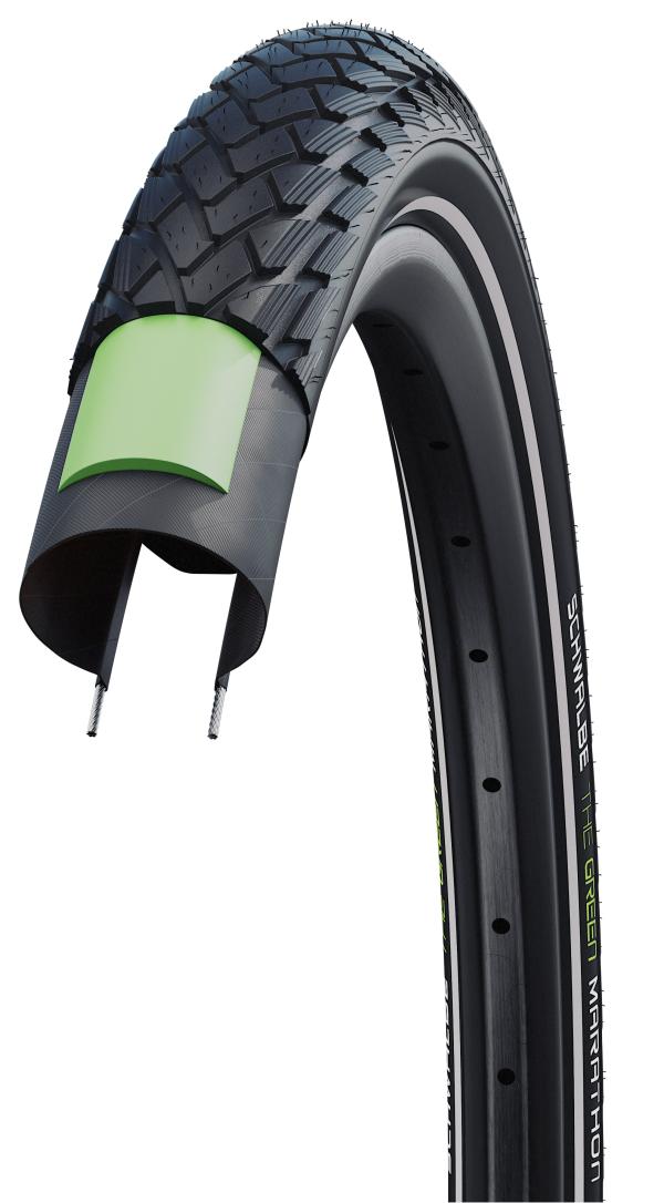 Schwalbe Pneu Green Marathon 26x2.00 GG Starr mit Reflexstreifen black  Produktbild 3