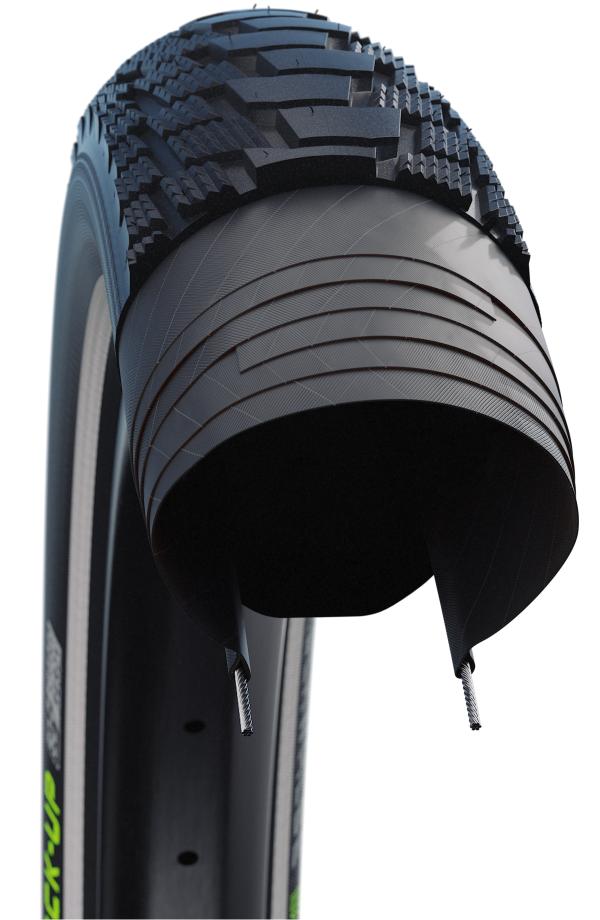 Schwalbe Pneu Pick-Up 24x2.15 Starr mit Reflexstreifen black  Produktbild 4