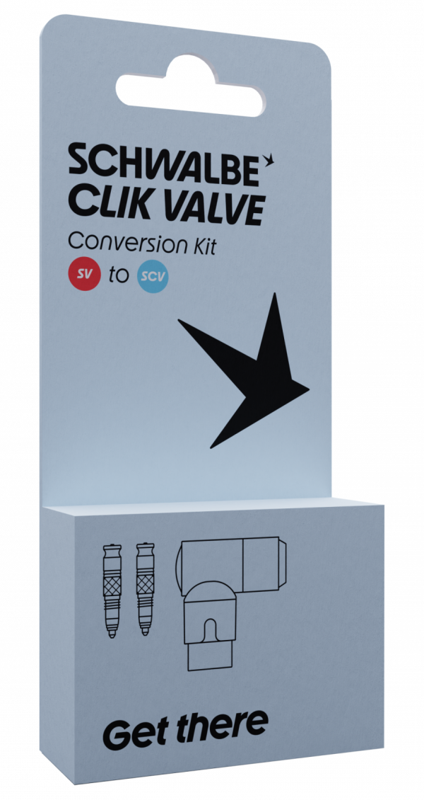 Schwalbe Ventileinsatz Clik Valve SV-SCV Set &agrave; 2 St&uuml;ck & Pumpenkopf schwarz  Produktbild 1