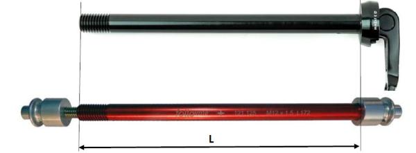 FollowMe Steckachs-Aufnahmeadapter M12x1.5 L&auml;nge 160/166mm  Produktbild 1