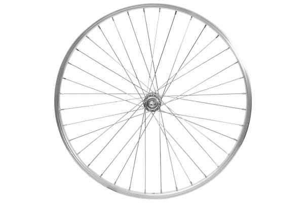 Laufrad vorne 24" 507x19 Alu Vollachse 100mm V-Brake NT silber 