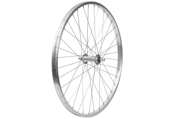 Laufrad vorne 24" 507x19 Alu Vollachse 100mm V-Brake NT silber  Produktbild 1