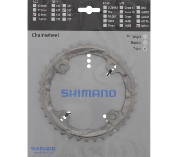 Shimano Kettenblatt DEORE LX FC-T551 36 Z&auml;hne AL 