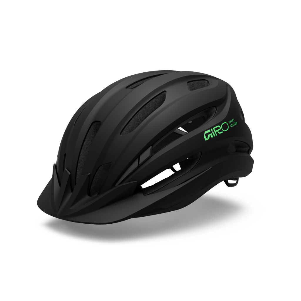 Giro Register II Y MIPS UY 50-57 matte black/vivid green Unisex Produktbild